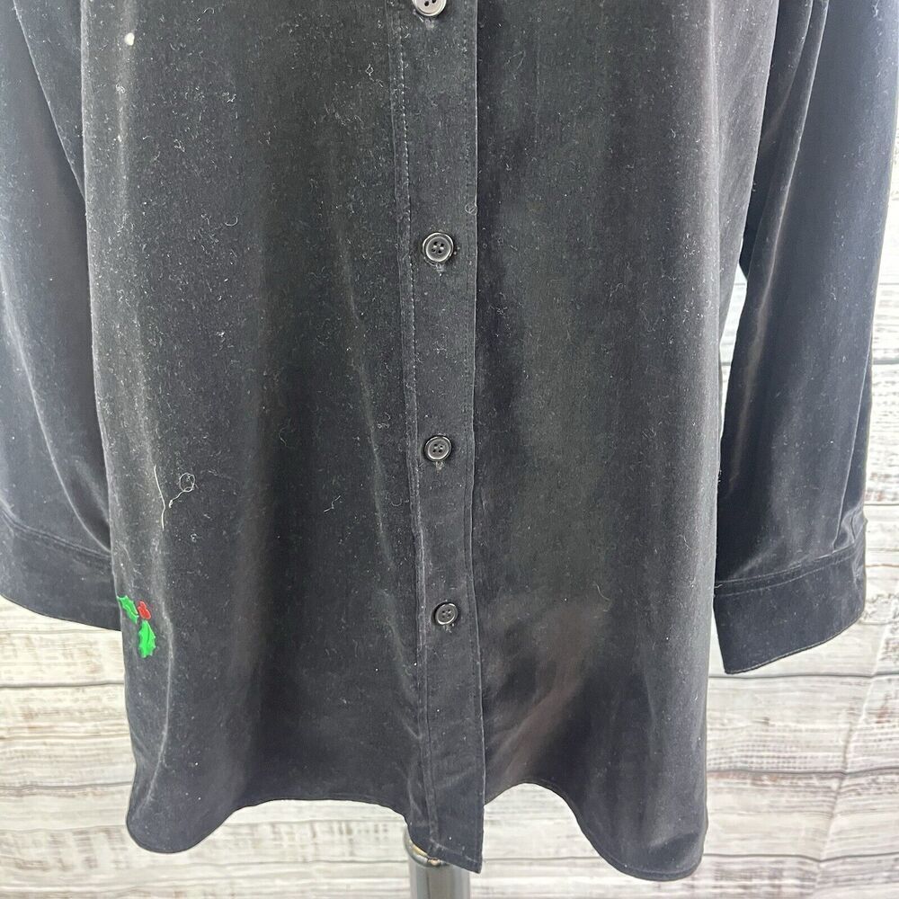 The Quacker Factory Shacket Jacket Size Large Bla… - image 6